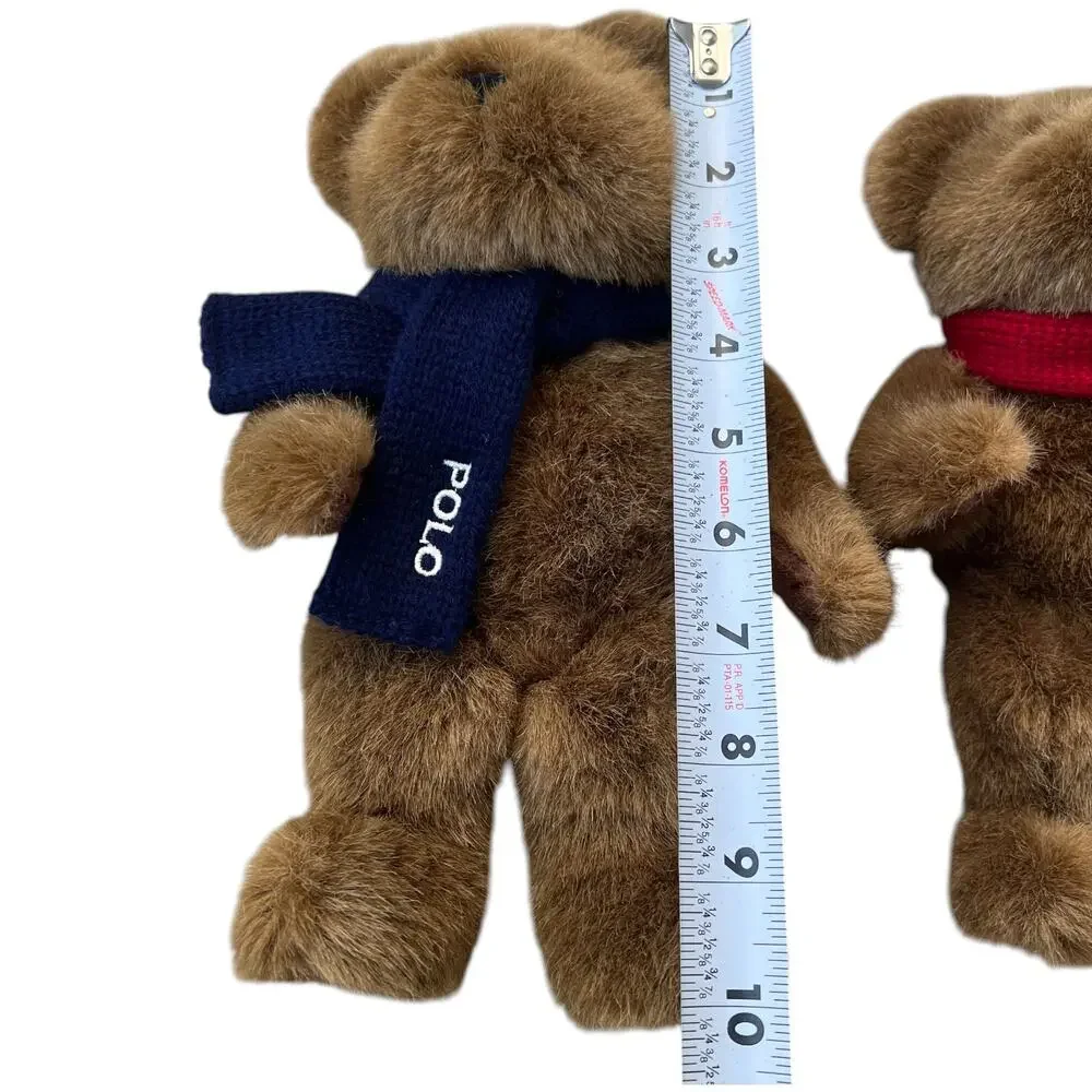 Ralph Lauren 2001 Polo Scarf 2-CT Medium and Large Bear Plush